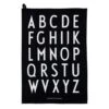 Design Letters Classic Küchenhandtuch 2-er Set, Schwarz