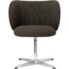 Ferm LIVING Rico Dining Swivel Bouclé Esszimmerstuhl, Dunkelgrau Melange