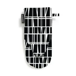 Coronna Ofenhandschuhe 15x30cm, Schwarz/ Weiss