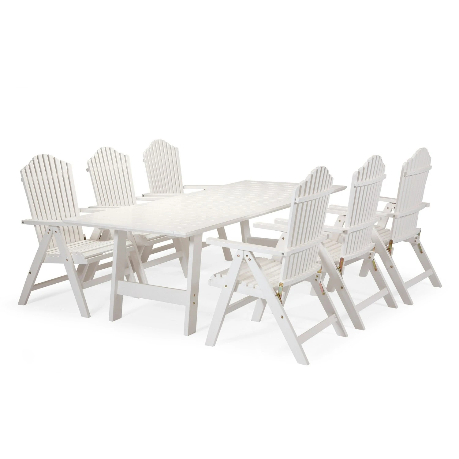 Bullerö Tischgarnitur 6 Sitzplätze, Weiß 1 Bullerö Tischgarnitur 6 Sitzplätze, Weiß