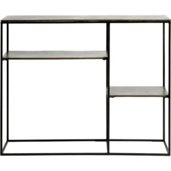 Muubs Hitch Konsolentisch L110xD30xH90 Cm, Schwarz / Altmessingfarben