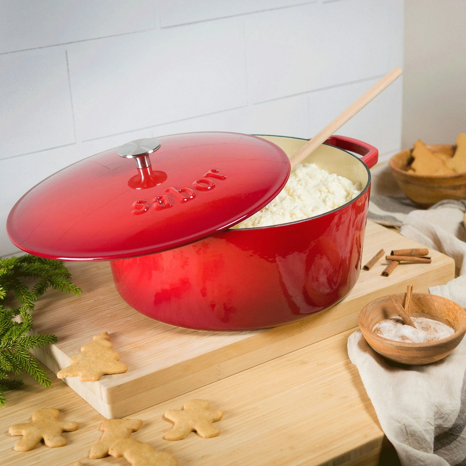 Gusseisentopf 9,5 L, Rot 2 Gusseisentopf 9,5 L, Rot – Bild 2