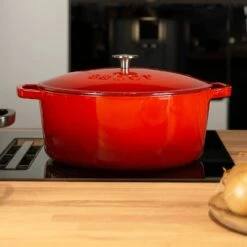 Gusseisentopf 9,5 L, Rot 5 Gusseisentopf 9,5 L, Rot -Royal Design Angebote Möbel Store sabor cast iron pot 95 l 3