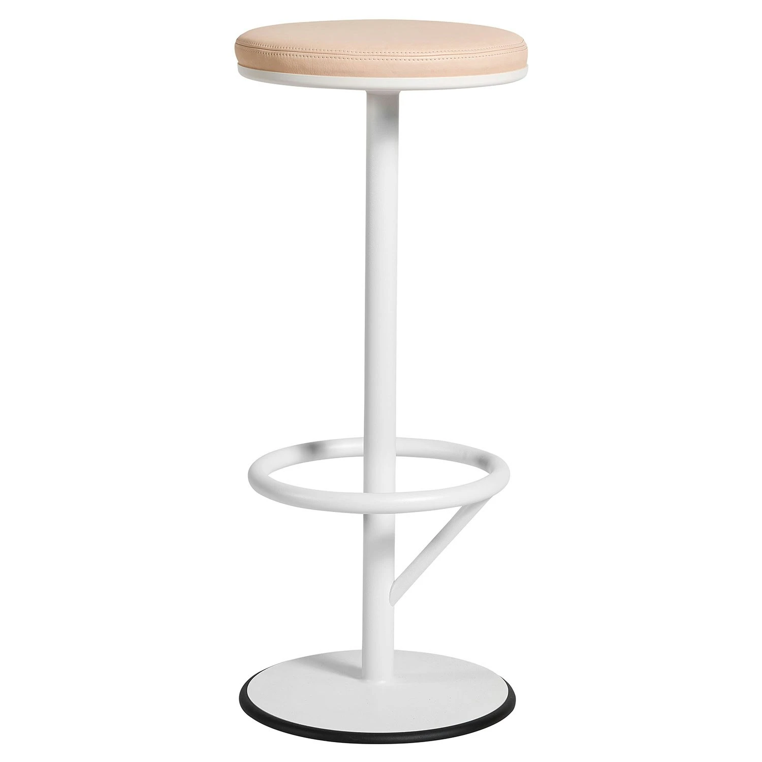 Orbit Barhocker, Weiss/Hellbraun 1 Orbit Barhocker, Weiss/Hellbraun