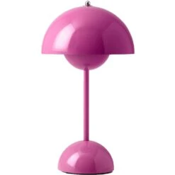 &Tradition Flowerpot VP9 Tischlampe Tragbar Mit Magnetischem Ladekabel, Tangy Pink